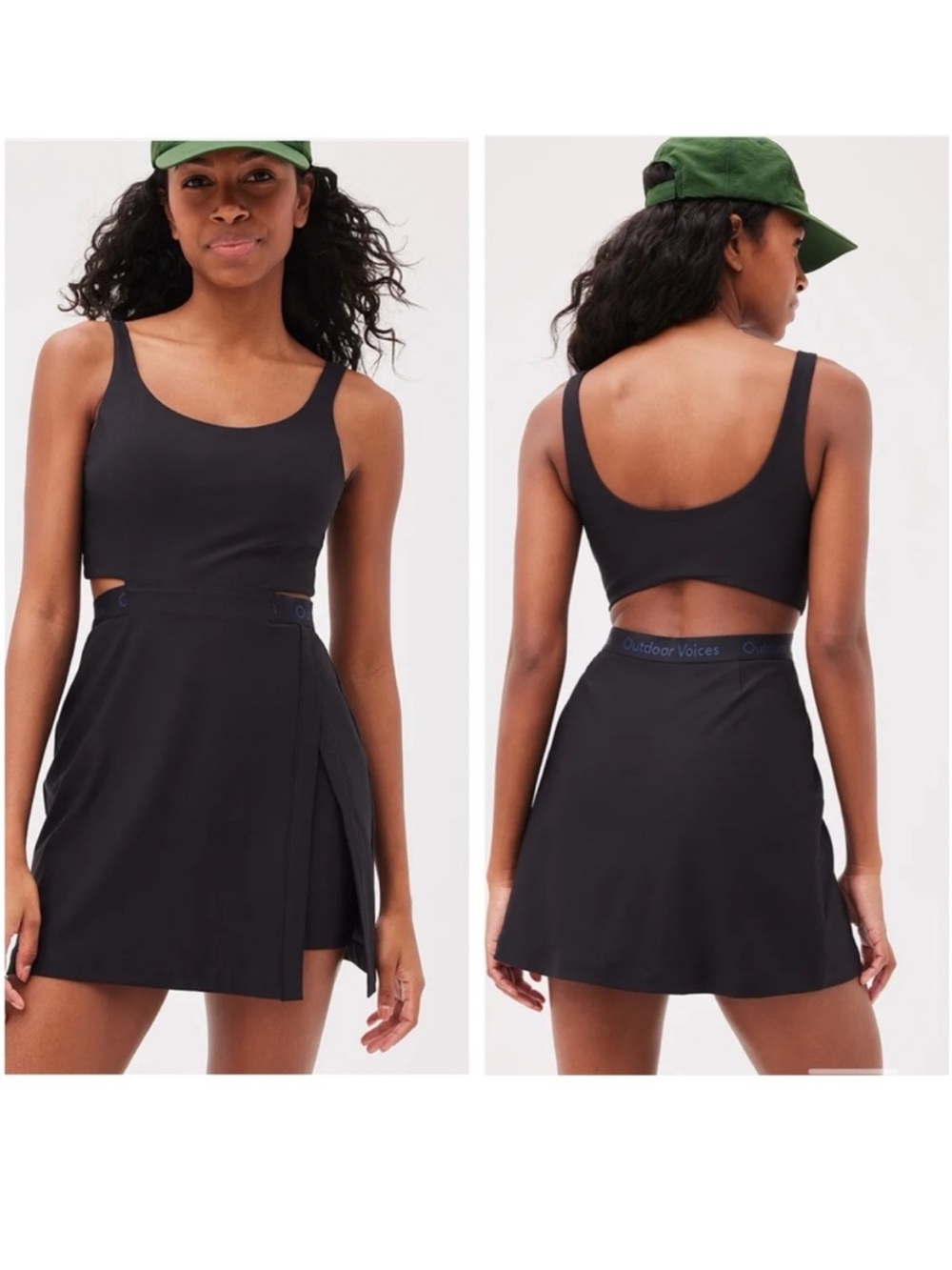 ·Outdoor Voices· Black and Blue Tennis Court Mini Athletic Dress